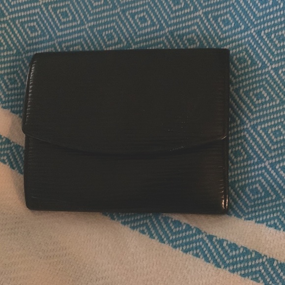 Authentic Black LV Epi Leather Card Coin Holder/Dust Bag - Picture 7 of 7